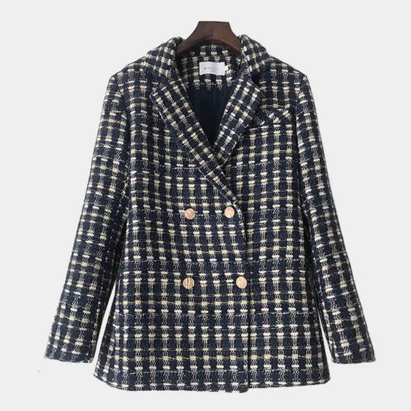 jackets women elegant fashion double breasted plaid tweed blazers coat vintage long sleeve female outerwear chic jacket rtwx rzg9, Black;brown
jackets women elegant fashion double breasted plaid tweed blazers coat vintage long sleeve female outerwear chic jacket rtwx rzg9, Black;brown