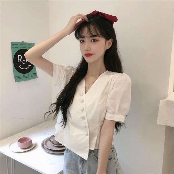 women's blouses & shirts white women single breasted plus size v-neck design puff sleeve retro irregular preppy sweet kawaii
women's blouses & shirts white women single breasted plus size v-neck design puff sleeve retro irregular preppy sweet kawaii