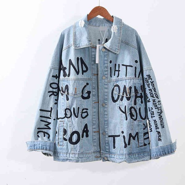 jacket autumn fashion letter embroidery denim coat women frayed outerwear oversized loose long sleeve blue jeans jacket female, Black;brown
jacket autumn fashion letter embroidery denim coat women frayed outerwear oversized loose long sleeve blue jeans jacket female, Black;brown