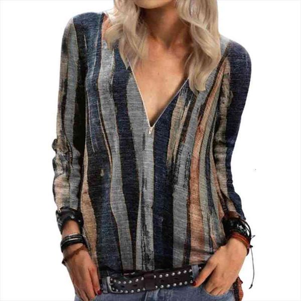 women shirt spring autumn long sleeve printing shirts female long sleeve zip neckline vertical stripes tie dye blouse, White
women shirt spring autumn long sleeve printing shirts female long sleeve zip neckline vertical stripes tie dye blouse, White