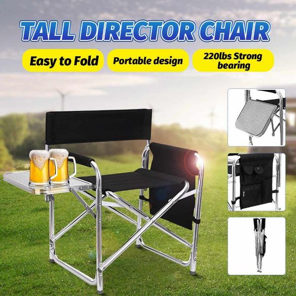 camp furniture portable travel beach chairs aluminum folding director chair with table outdoor camping single seat side storage bag
camp furniture portable travel beach chairs aluminum folding director chair with table outdoor camping single seat side storage bag