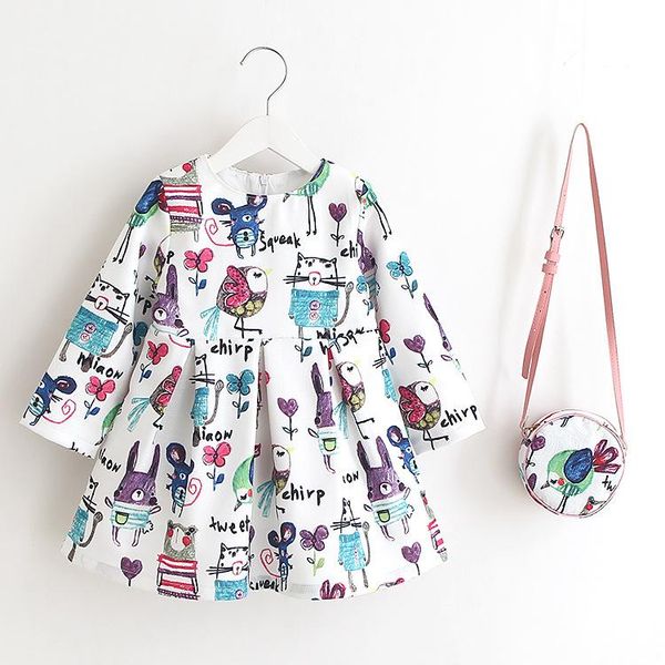 girl's dresses children girls dress spring/autumn kids baby fashion clothing printed animal long-sleeved princess party dress+bag, Red;yellow
girl's dresses children girls dress spring/autumn kids baby fashion clothing printed animal long-sleeved princess party dress+bag, Red;yellow