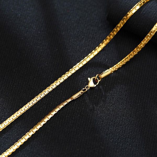 chains hip hop gold color stainless steel necklace for men 3mm flat chain necklaces fashion jewelry accessories drop, Silver
chains hip hop gold color stainless steel necklace for men 3mm flat chain necklaces fashion jewelry accessories drop, Silver