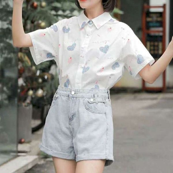 women's knits & tees love full summer blouse korean version hong kong flavor road fashion floral upper shirt female student short, White
women's knits & tees love full summer blouse korean version hong kong flavor road fashion floral upper shirt female student short, White
