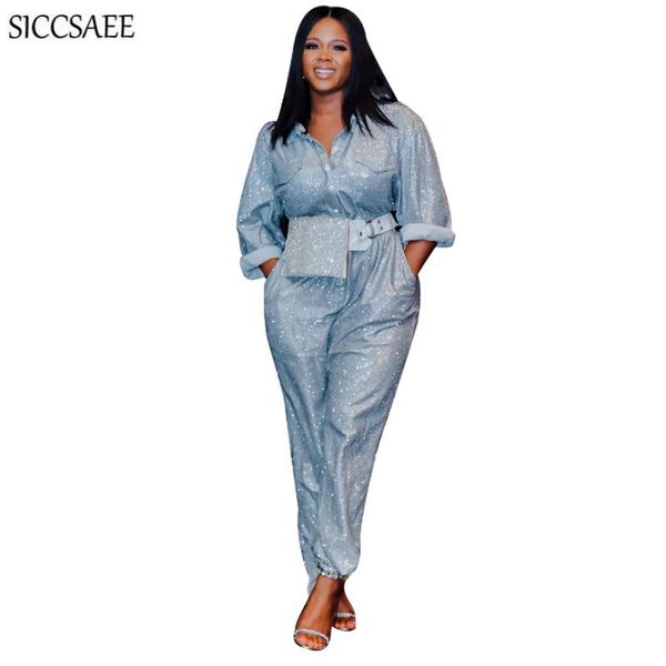 women's jumpsuits & rompers glitter sparkly womens jumpsuit cargo pants loose turn down collar casual bib overalls body feminino dungar, Black;white
women's jumpsuits & rompers glitter sparkly womens jumpsuit cargo pants loose turn down collar casual bib overalls body feminino dungar, Black;white