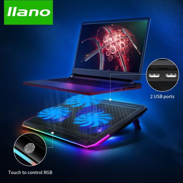 lapcooler gaming cooling pad notebook stand with three fans 2 usb ports rgb touch control for 14-17inch pads
lapcooler gaming cooling pad notebook stand with three fans 2 usb ports rgb touch control for 14-17inch pads