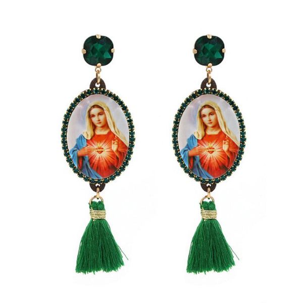 goddess virgin mary earrings crystal stone woman oval long pendants tassel religious statement jewelry female dangle & chandelier, Silver
goddess virgin mary earrings crystal stone woman oval long pendants tassel religious statement jewelry female dangle & chandelier, Silver
