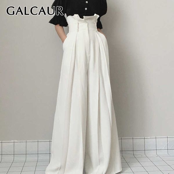 galcaur white full length trousers for women high waist loose plus size pleated ruffles wide leg pants female clothing 211006, Black;white
galcaur white full length trousers for women high waist loose plus size pleated ruffles wide leg pants female clothing 211006, Black;white