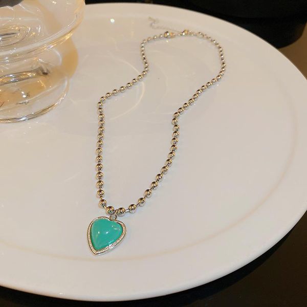 pendant necklaces lovoacc sweet green color love heart necklace for women girls 2021 fashion beaded chains choker accessories, Silver
pendant necklaces lovoacc sweet green color love heart necklace for women girls 2021 fashion beaded chains choker accessories, Silver