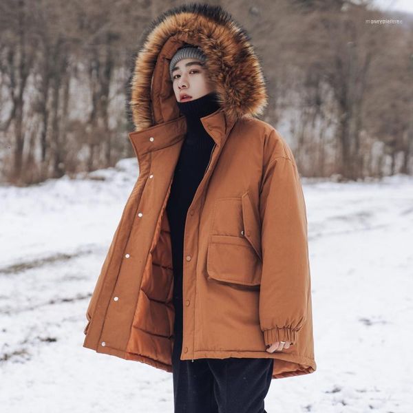men's down & parkas autumn/winter 2021 slimming solid color thickened hooded padded clothes loose casual personality youth wear1, Black
men's down & parkas autumn/winter 2021 slimming solid color thickened hooded padded clothes loose casual personality youth wear1, Black