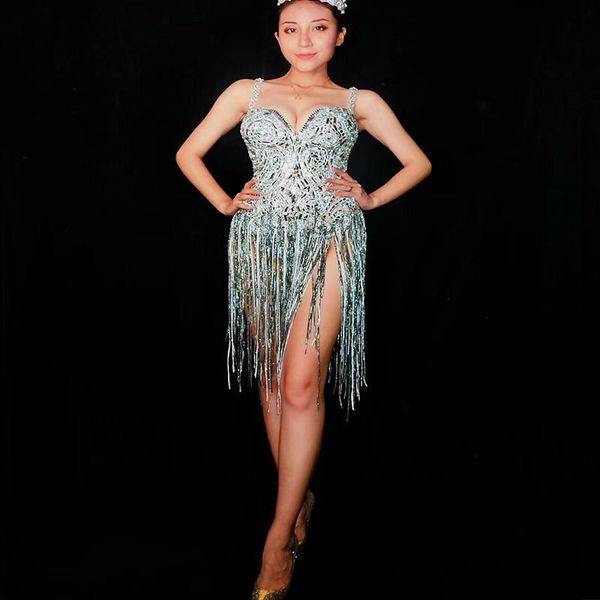 flashing silver rhinestones tassel stretch jumpsuit female singer dance costume women's birthday party dj wear bodysuits jumpsuits & ro, Black;white
flashing silver rhinestones tassel stretch jumpsuit female singer dance costume women's birthday party dj wear bodysuits jumpsuits & ro, Black;white