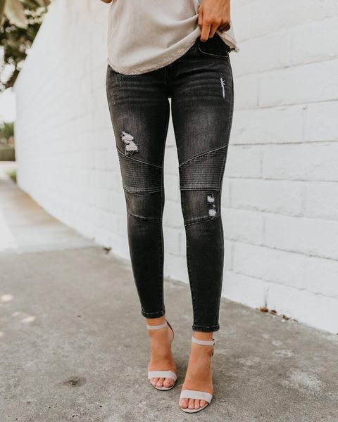 women's jeans locomotive moto biker black women fashion high street elasticity skinny denim pants distressed vintage slim kot pantolon, Blue
women's jeans locomotive moto biker black women fashion high street elasticity skinny denim pants distressed vintage slim kot pantolon, Blue
