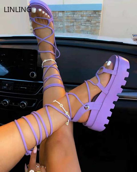 gladiator sandals for women 2021 summer woman thick bottom platform flats women's fashion cross strap sandalias female shoes y0721, Black
gladiator sandals for women 2021 summer woman thick bottom platform flats women's fashion cross strap sandalias female shoes y0721, Black
