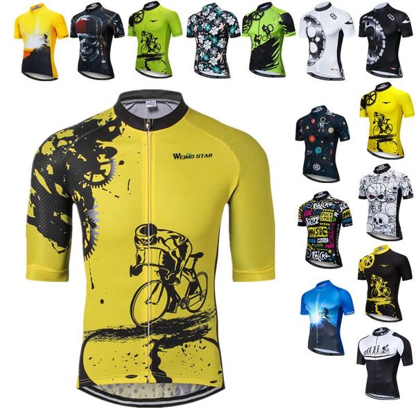 racing jackets weimostar bike team cycling jersey men summer mtb clothing anti-sweat bicycle shirt cycle wear clothes, Black;red