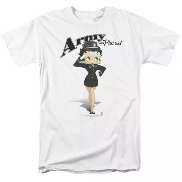 betty boop army boop t shirt mens licensed cartoon merchandise military white, White;black
betty boop army boop t shirt mens licensed cartoon merchandise military white, White;black