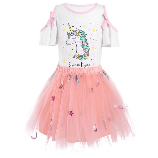clothing sets kids girls summer outfit casual daily wear round neck short flared sleeves print t-shirt and mesh skirt set children clothes, White
clothing sets kids girls summer outfit casual daily wear round neck short flared sleeves print t-shirt and mesh skirt set children clothes, White