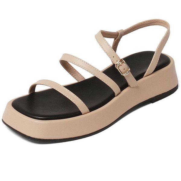 sandals flat platform women 2021 summer thick heels pumps for genuine leather est wedding party shoes woman, Black
sandals flat platform women 2021 summer thick heels pumps for genuine leather est wedding party shoes woman, Black