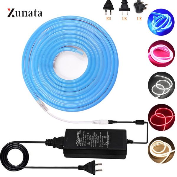 120leds led neon light strip smd2835 6x12mm waterproof tape with power plug flexible ribbon rope for decoration strips
120leds led neon light strip smd2835 6x12mm waterproof tape with power plug flexible ribbon rope for decoration strips