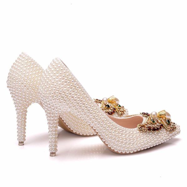 sandals high thin women pumps beige pearls bow rhinestone heels wedding beads party ladies shoes, Black
sandals high thin women pumps beige pearls bow rhinestone heels wedding beads party ladies shoes, Black