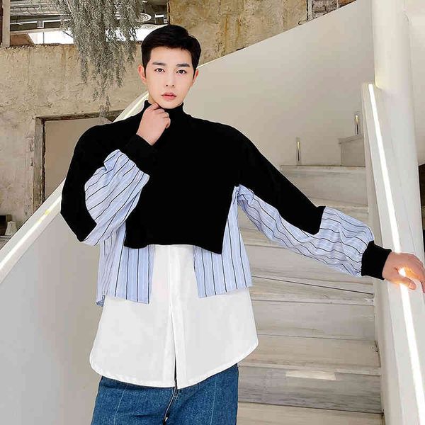 men's hoodies & sweatshirts turtlenneck splice stripe shirt pullover sweatshirt male streetwear hip hop korean fashion long sleeve hood, Black
men's hoodies & sweatshirts turtlenneck splice stripe shirt pullover sweatshirt male streetwear hip hop korean fashion long sleeve hood, Black