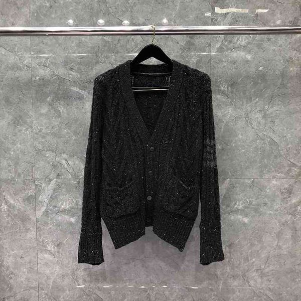 hoodies fashion tb thom brand sweaters men slim fit v-neck cardigan clothing striped wool thick autumn winter casual coat, Black
hoodies fashion tb thom brand sweaters men slim fit v-neck cardigan clothing striped wool thick autumn winter casual coat, Black