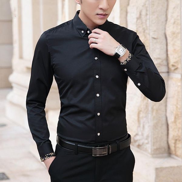 men's dress shirts classic french cuffs solid shirt covered placket formal business standard-fit long sleeve office work white ecg, White;black
men's dress shirts classic french cuffs solid shirt covered placket formal business standard-fit long sleeve office work white ecg, White;black