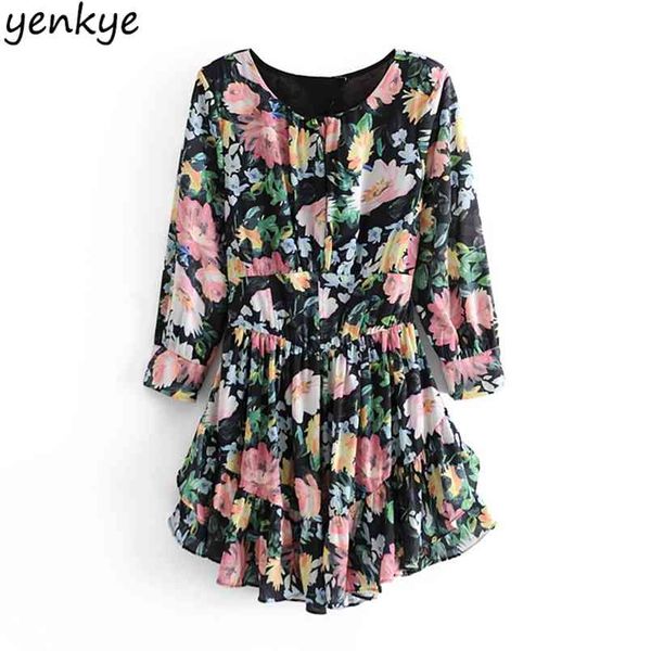 fashion women floral print backless dress o neck long sleeve a-line hem ruffle mini spring autumn robe femme 210514, Black;gray
fashion women floral print backless dress o neck long sleeve a-line hem ruffle mini spring autumn robe femme 210514, Black;gray