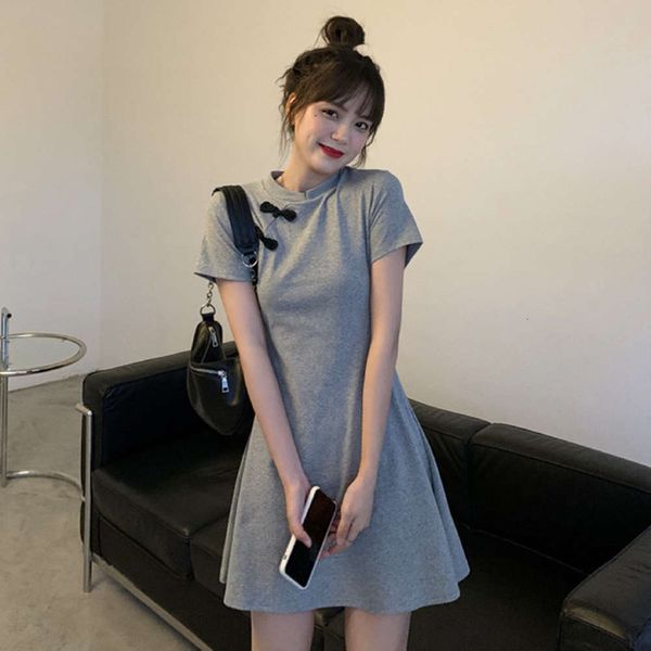 skirt style in summer, thin qipao improved chinese sweet a-line dress for women, Black;gray
skirt style in summer, thin qipao improved chinese sweet a-line dress for women, Black;gray