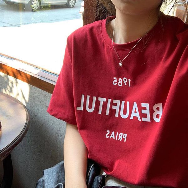 women's t-shirt fashion t-shirts women letters print short sleeve round neck cotton spandex tshirt slim fit t shirts, White
women's t-shirt fashion t-shirts women letters print short sleeve round neck cotton spandex tshirt slim fit t shirts, White