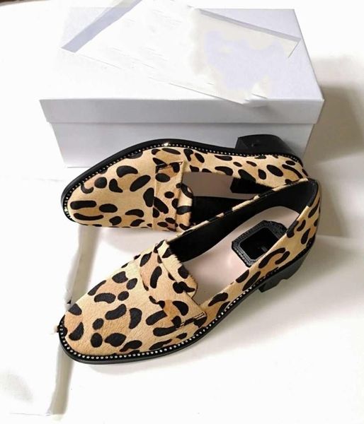 leopard low heel woman shoes genuine leather ctystal fashion pumps spring autumn 2021 luxury designer brand ladies dress, Black