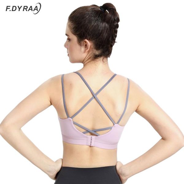 gym clothing f.dyraa women sports bra brathable yoga padded push up female fitness naked-feel shockproof underwear, White;black
gym clothing f.dyraa women sports bra brathable yoga padded push up female fitness naked-feel shockproof underwear, White;black