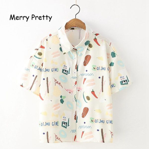 women cartoon print white blouses 2021 summer short sleeve turndown collar shirts womens and women's &
women cartoon print white blouses 2021 summer short sleeve turndown collar shirts womens and women's &