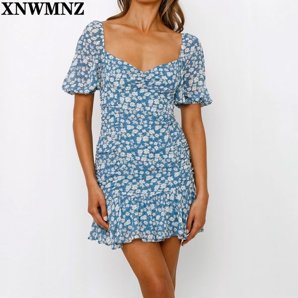 women's dress chiffon ruffles women dress aesthetic clothes vintage soft blue floral print dress fashion ruched vestidos 210510, Black;gray
women's dress chiffon ruffles women dress aesthetic clothes vintage soft blue floral print dress fashion ruched vestidos 210510, Black;gray