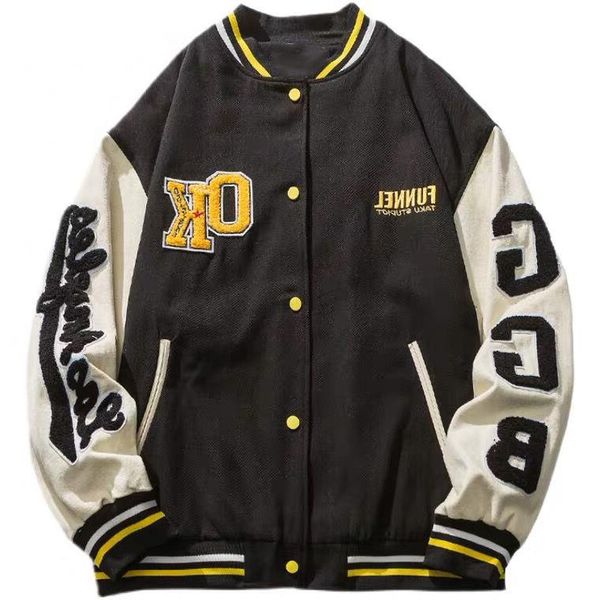 men's jackets baseball s coats varsity harajuku embroidery coat men streetwear bomber jacket women loose unisex, Black;brown
men's jackets baseball s coats varsity harajuku embroidery coat men streetwear bomber jacket women loose unisex, Black;brown