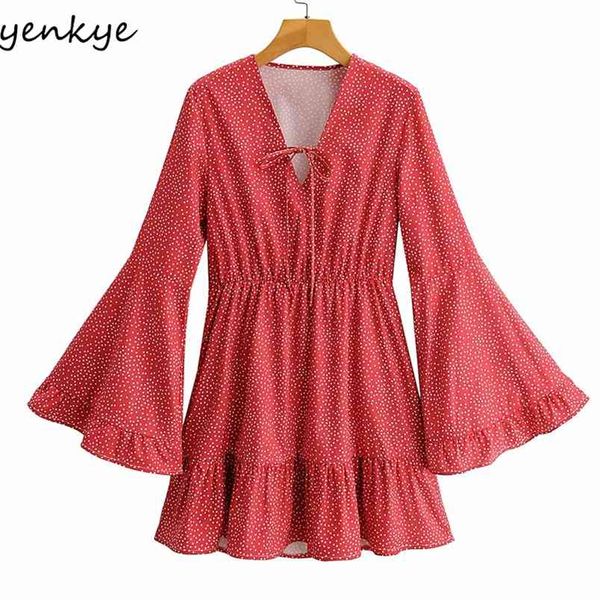 vintage polka dot red women dress v neck flare sleeve a-line mini vestido mujer holiday summer plus size 210514, Black;gray
vintage polka dot red women dress v neck flare sleeve a-line mini vestido mujer holiday summer plus size 210514, Black;gray