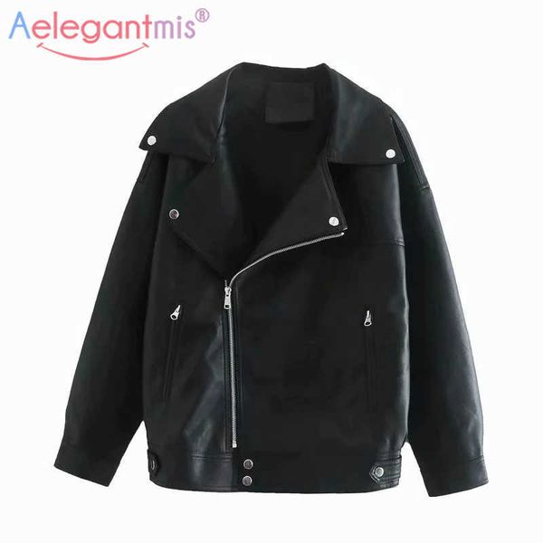 aelegantmis oversized coat women faux leather jacket spring loose biker motor jackets female punk high street outwear 210607, Black
aelegantmis oversized coat women faux leather jacket spring loose biker motor jackets female punk high street outwear 210607, Black