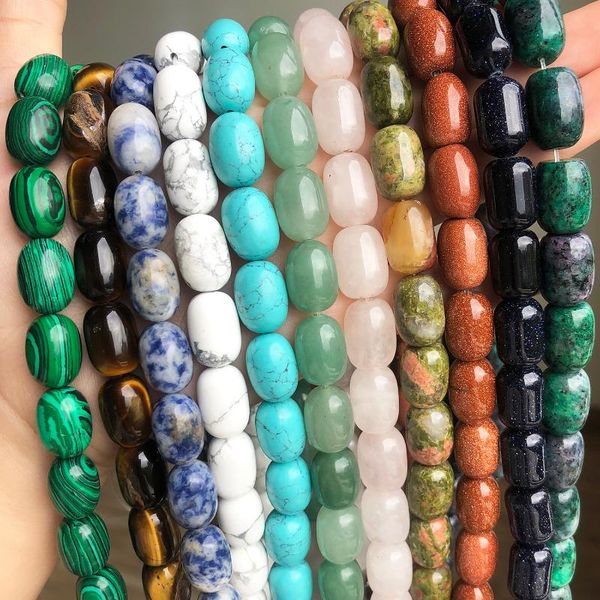 other 10*14mm drum shape stone beads natural quartz malachite tiger eye gold sand for jewelry making diy bracelet accessories
other 10*14mm drum shape stone beads natural quartz malachite tiger eye gold sand for jewelry making diy bracelet accessories