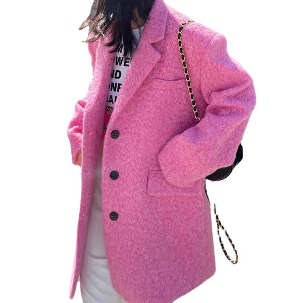 women's wool & blends women loose fit pink color long big size coats coat parkas sleeve fashion tide autumn winter 2021 jackets, Black
women's wool & blends women loose fit pink color long big size coats coat parkas sleeve fashion tide autumn winter 2021 jackets, Black
