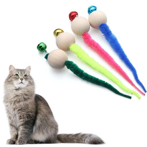 cat toys sounding random color wooden head chewing wiggly balls bell tail simulation worm toy
cat toys sounding random color wooden head chewing wiggly balls bell tail simulation worm toy