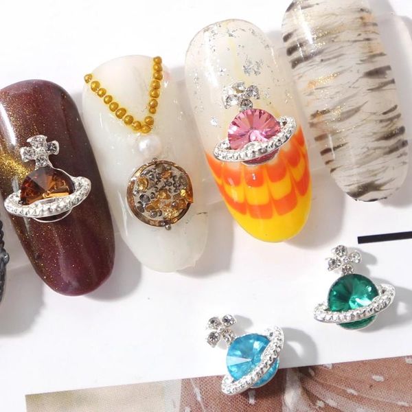 nail art decorations 10pcs 3d stone metal planet design rhinestones decoration glitter crystal jewelry 9 colors 2021, Silver;gold 
nail art decorations 10pcs 3d stone metal planet design rhinestones decoration glitter crystal jewelry 9 colors 2021, Silver;gold