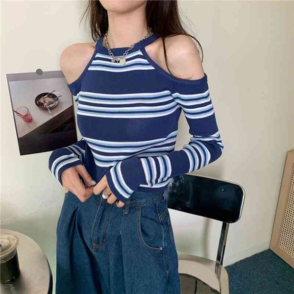 woman sweaters striped knitwear t-shirt womens season off-the-shoulder femme chandails pull hiver, White;black
woman sweaters striped knitwear t-shirt womens season off-the-shoulder femme chandails pull hiver, White;black