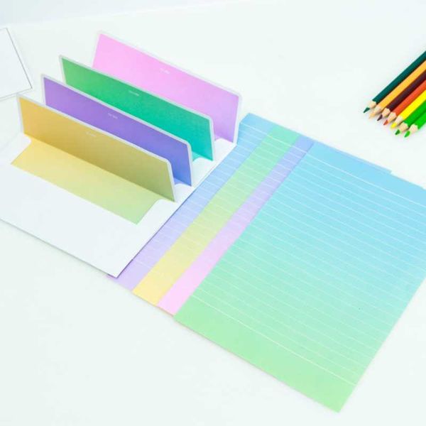 gift wrap gradient envelopes letter paper set cute confession love greeting card storage letterhead 4 + 2
gift wrap gradient envelopes letter paper set cute confession love greeting card storage letterhead 4 + 2