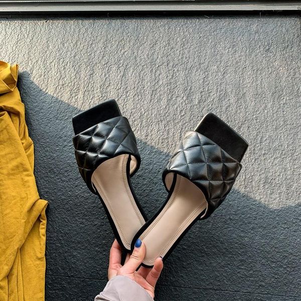 slippers full grain leather linger soft peep square toe outside slipper european style design slip on summer women shoes l70, Black
slippers full grain leather linger soft peep square toe outside slipper european style design slip on summer women shoes l70, Black