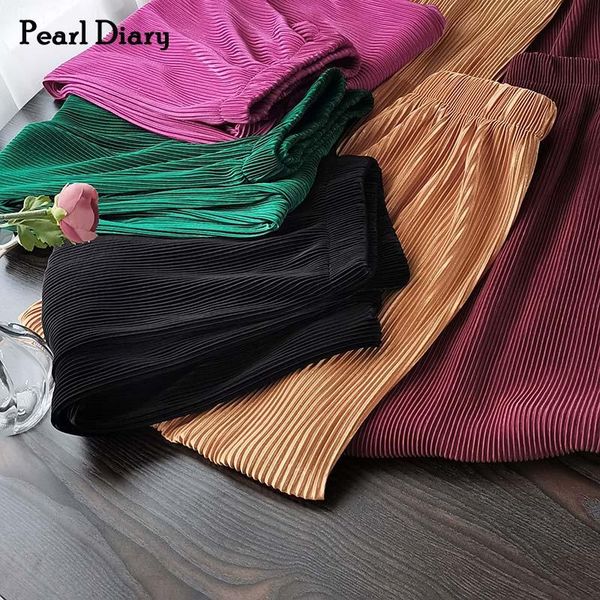 women's pants & capris pearl diary women pleated trousers shiny drapey long pant elasticated stretch waist loose wide leg solid casual, Black;white
women's pants & capris pearl diary women pleated trousers shiny drapey long pant elasticated stretch waist loose wide leg solid casual, Black;white