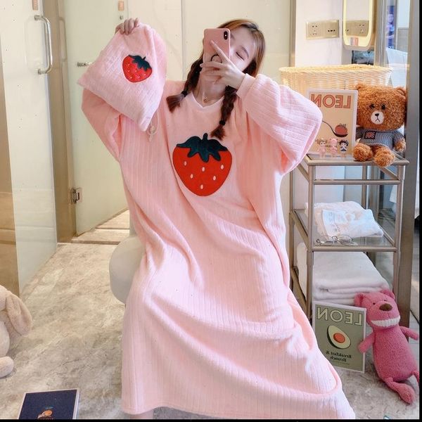 winter korean thick warm flannel womens sleepwears long sleeve loose nightgown coral velvet sleepwear night dress nightdress nighty, Black;red
winter korean thick warm flannel womens sleepwears long sleeve loose nightgown coral velvet sleepwear night dress nightdress nighty, Black;red