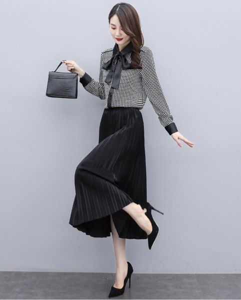 houndstooth suit dress long sleeves autumn temperament is thin, high-end ladies two-piece skirt trendy europe and america, Black;gray
houndstooth suit dress long sleeves autumn temperament is thin, high-end ladies two-piece skirt trendy europe and america, Black;gray