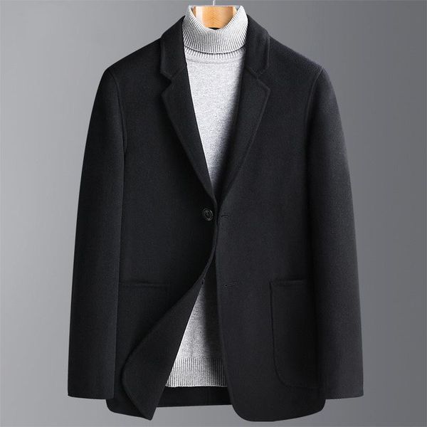 men's wool & blends 2022 vintage clothes sheep cashmere overcoat long trench casual slim collar winter jacket high-quality male coat ma, Black
men's wool & blends 2022 vintage clothes sheep cashmere overcoat long trench casual slim collar winter jacket high-quality male coat ma, Black