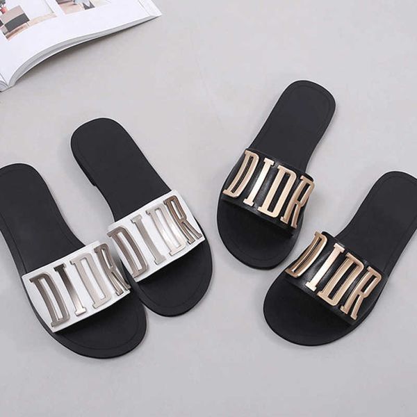 slippers sandals d family leather slippers women's letter metal buckle show fashion versatile women's shoes wear flat bottomed fli, Black
slippers sandals d family leather slippers women's letter metal buckle show fashion versatile women's shoes wear flat bottomed fli, Black