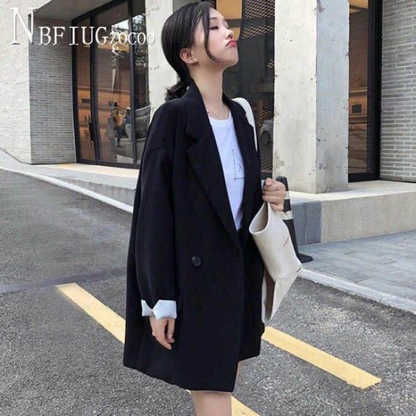 women's jackets 2021 black color korean loose women coat long sleeve lapel female jacket, Black;brown
women's jackets 2021 black color korean loose women coat long sleeve lapel female jacket, Black;brown