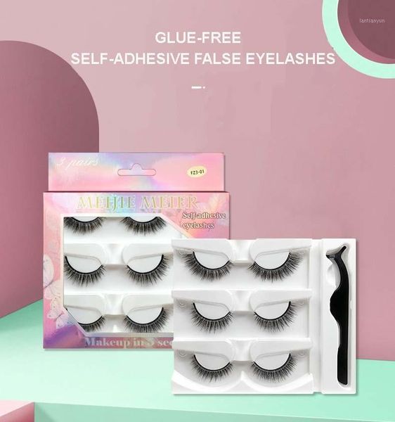 soft light 3d self adhesive eyelashes 3 pairs set handmade reusable fake lashes no glue with tweezer 50 sets/lot dhl false1
soft light 3d self adhesive eyelashes 3 pairs set handmade reusable fake lashes no glue with tweezer 50 sets/lot dhl false1